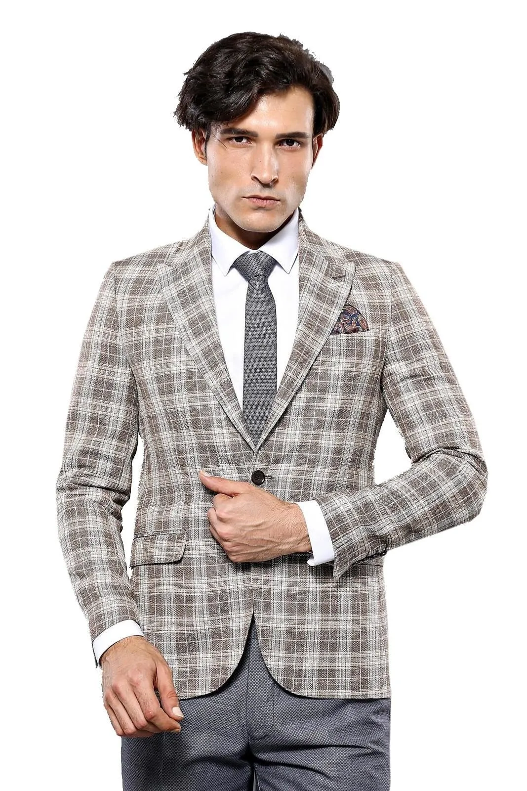 15439 Brown Blazer Jacket