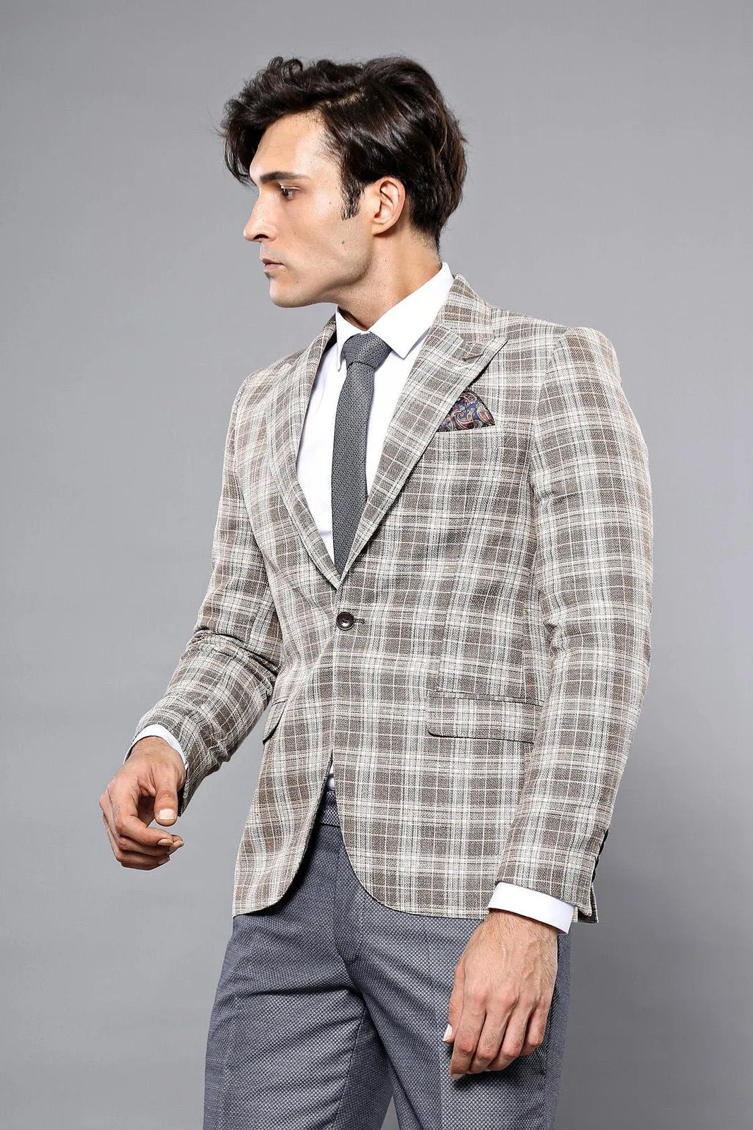 15439 Brown Blazer Jacket