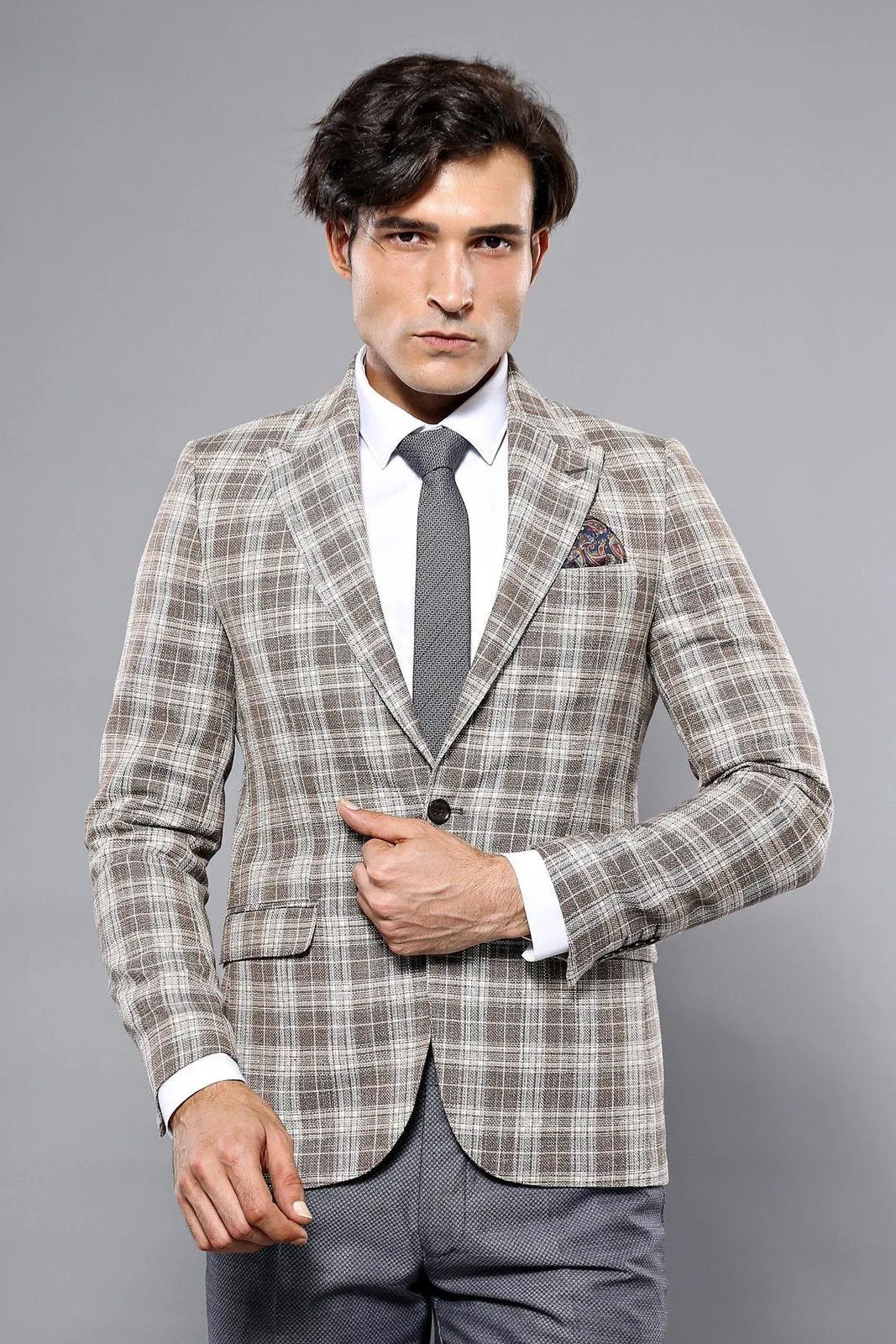 15439 Brown Blazer Jacket