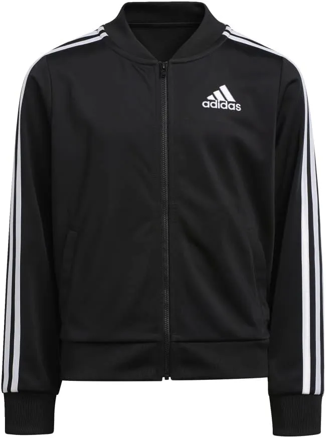 adidas Girls' Zip-up Tricot Track Jacket Warm-up Bomber