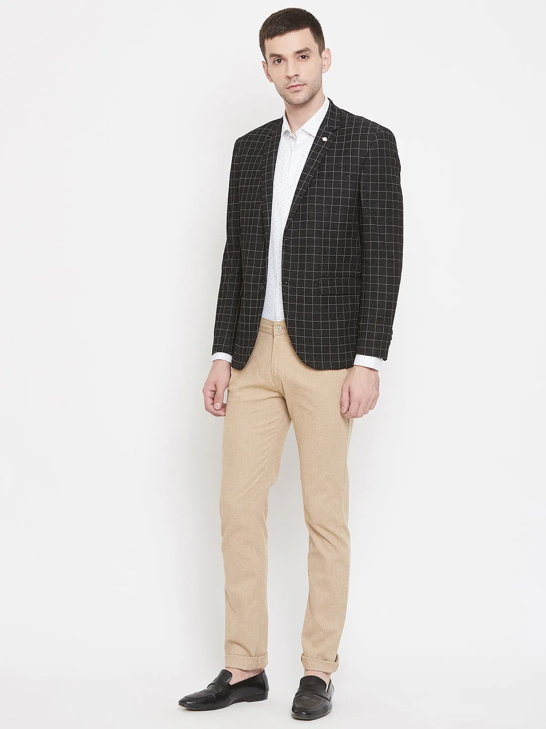 Black Checked Blazer