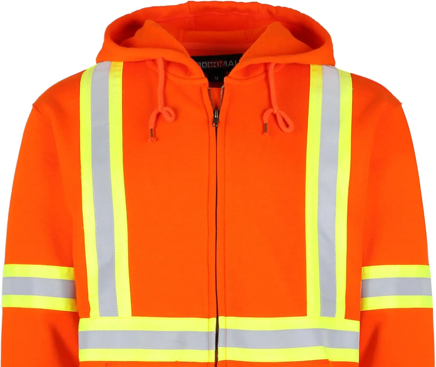 BOCOMAL FR Hoodies High Visibility 10.5oz Cottion Fleece Zipper Hi Vis Flame Resistant Reflective Hooded Sweatshirts