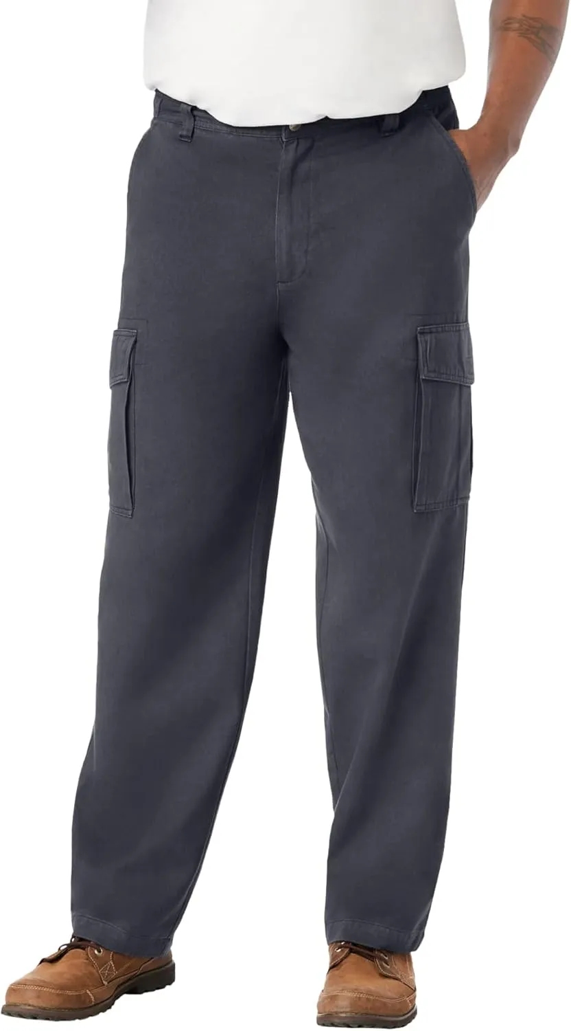 Boulder Creek by Kingsize Men's Big & Tall Renegade Side-Elastic Waist Cargo Pants