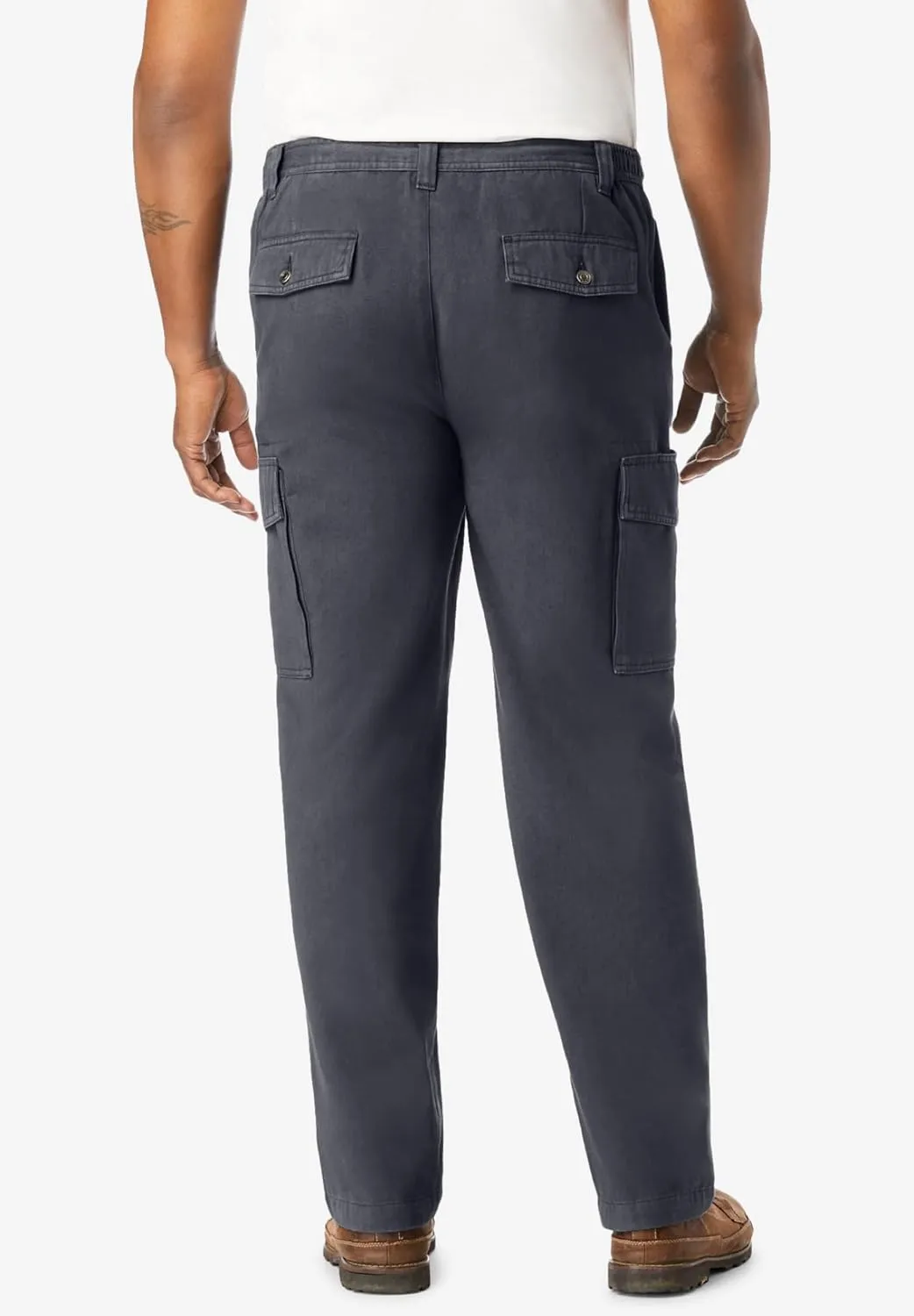 Boulder Creek by Kingsize Men's Big & Tall Renegade Side-Elastic Waist Cargo Pants