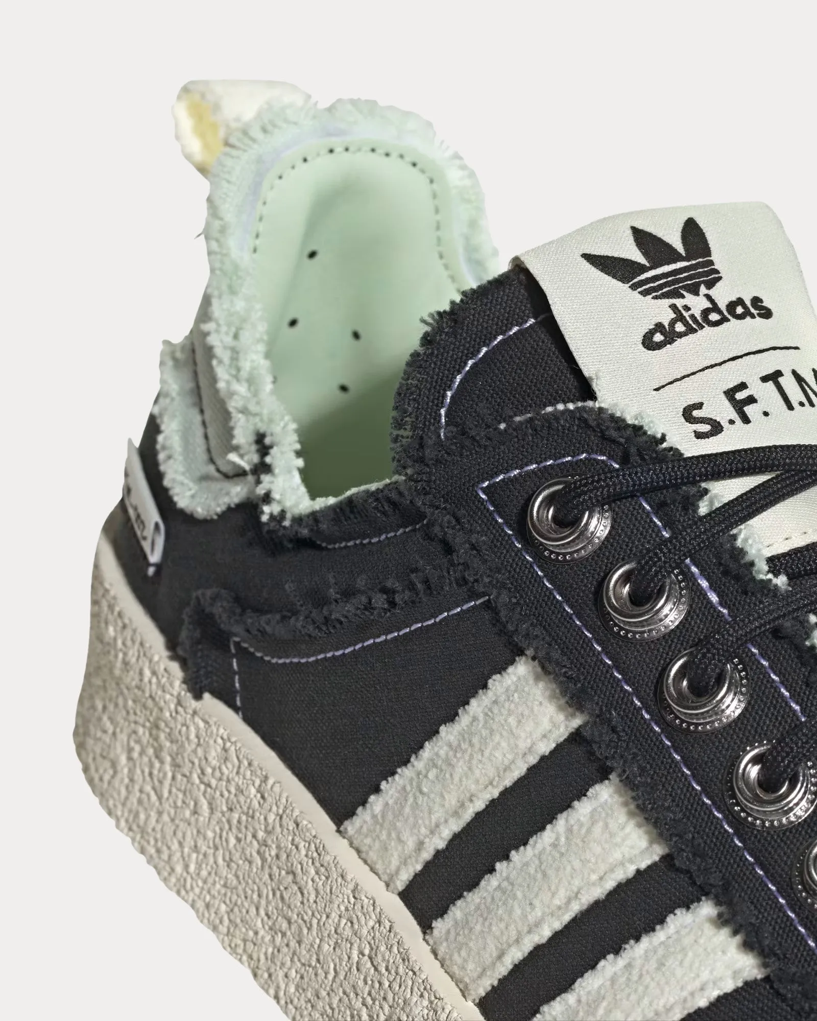 Campus 80s Core Black / Cream White / Linen Green Low Top Sneakers