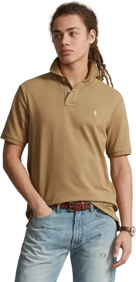 Classic Fit Mesh Polo Shirt Polo Ralph Lauren, Cafe Tan