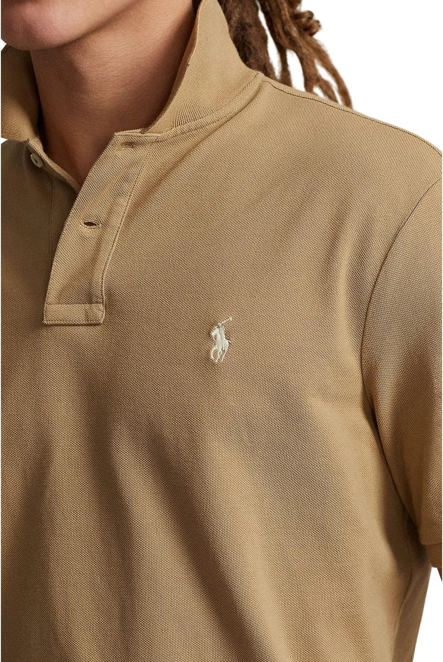 Classic Fit Mesh Polo Shirt Polo Ralph Lauren, Cafe Tan
