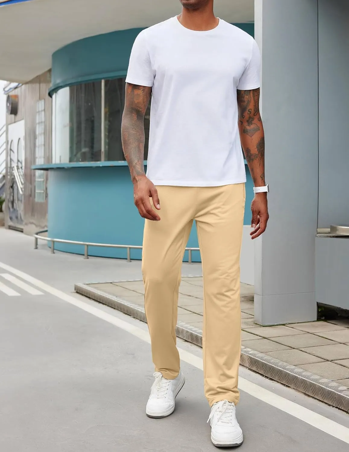 COOFANDY Men's Sweatpants Open Bottom Lightweight Athletic Running Joggers Gym Workout Pants with Zipper Pockets