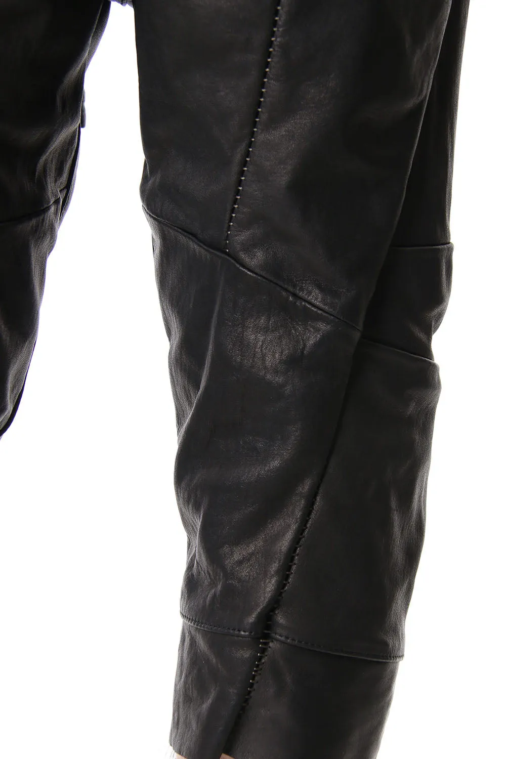 CROPPED LEATHER PANTS