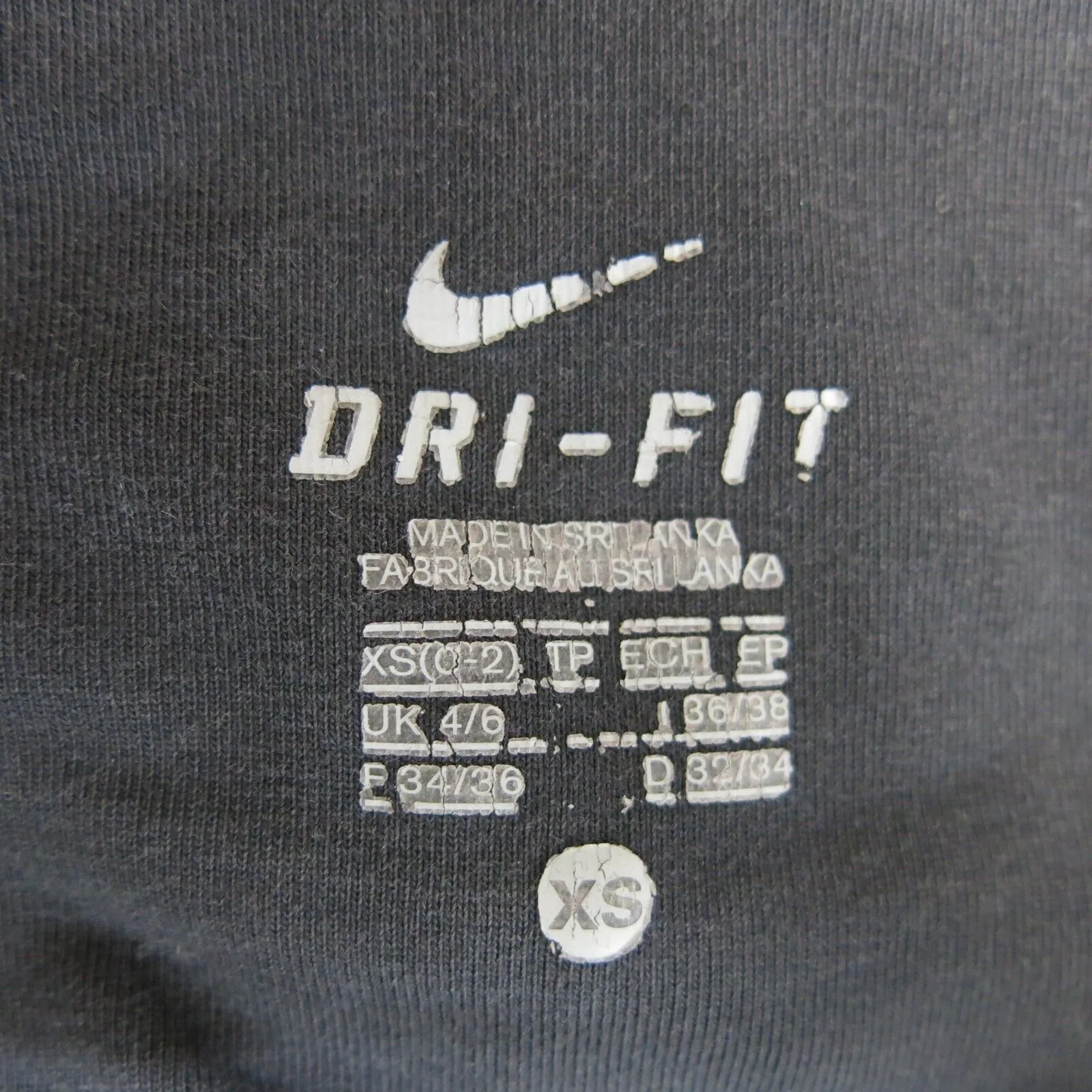 Dri fit  Womens  Legging Pants Low Rise 7  Black Size XS