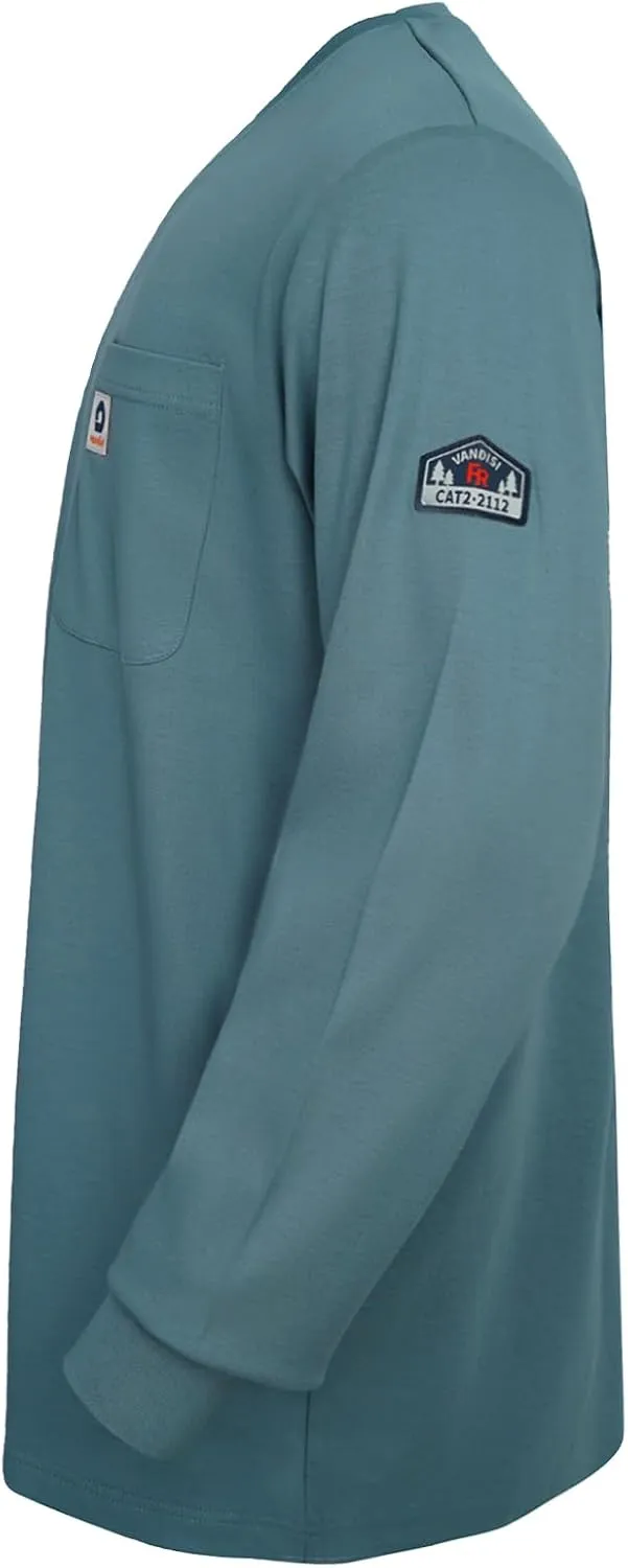 FR Shirts for Men 6.5oz Lightweight Fire Resistant Shirts for Men Long Sleeve NFPA2112/CAT2