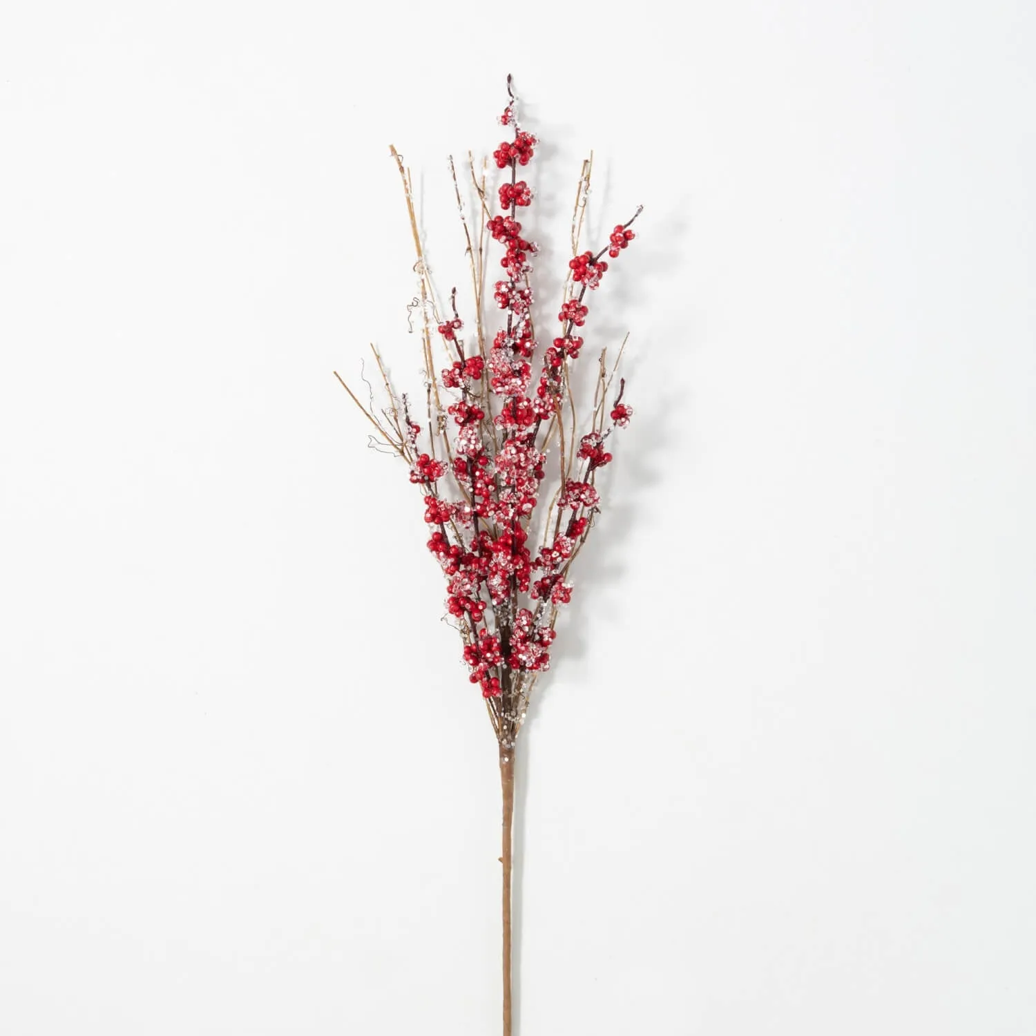 Frosted Red Berry & Twig Spray