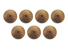 Gold Shining Floral Pattern Metal Buttons