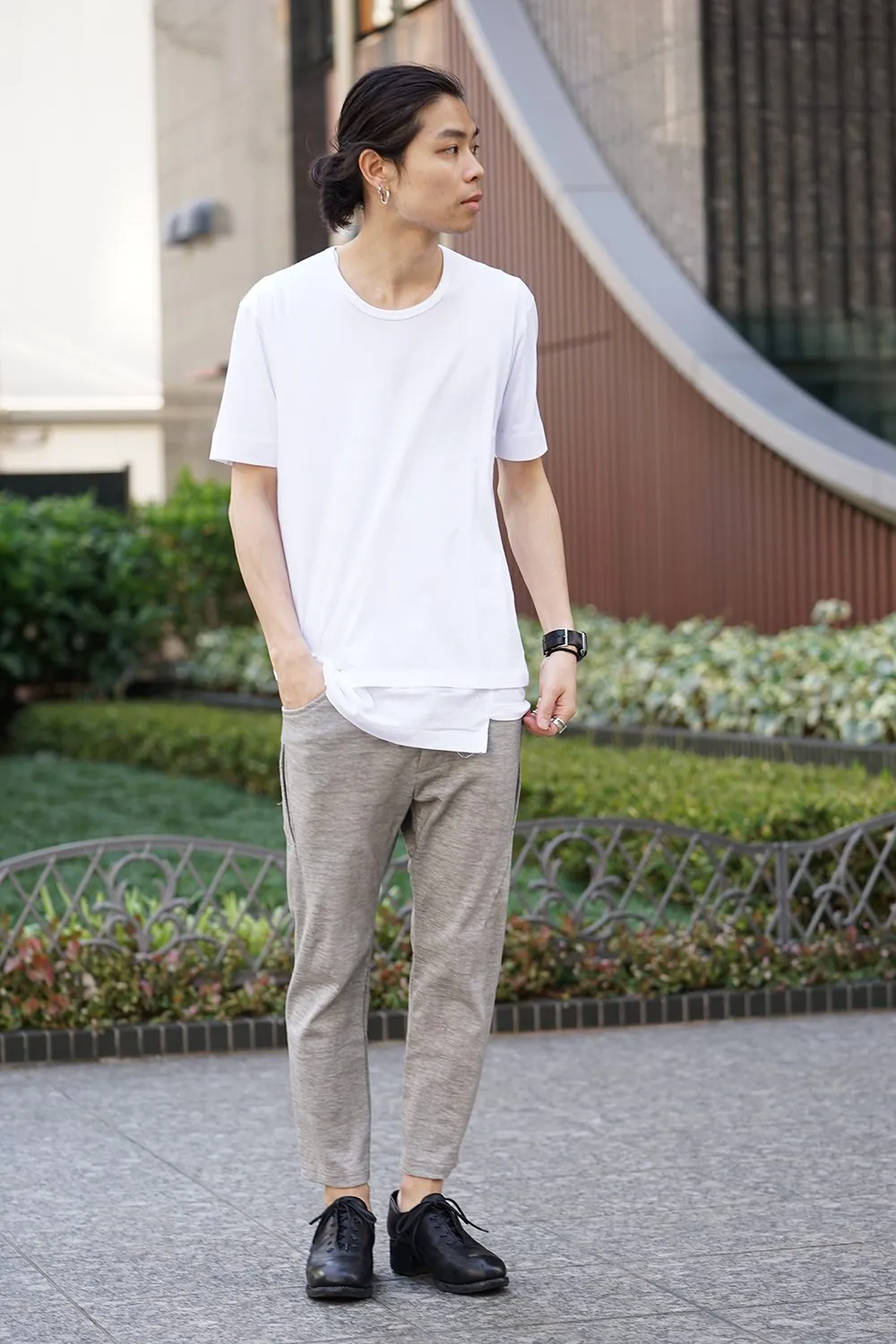 Hanging Inlay Cropped Pants