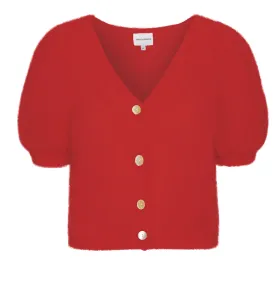 Harper Cardigan in Lipstick Red