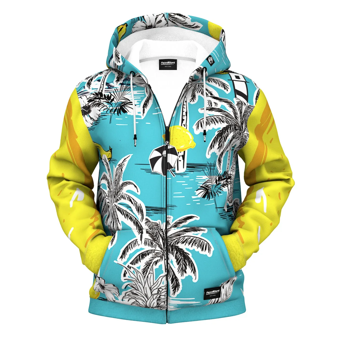 Hawaiian Moe Zip Up Hoodie