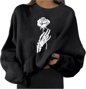 Hoodies for Teen Girls 14-16 Aesthetic Fashion Women's Warm Sweatshirt Casual Long Sleeve O Neck Soft Love