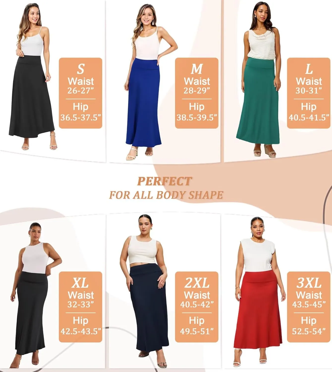 Hybrid & Company Women Versatile Fold Over Waist Maxi Skirt/Convertible Dress