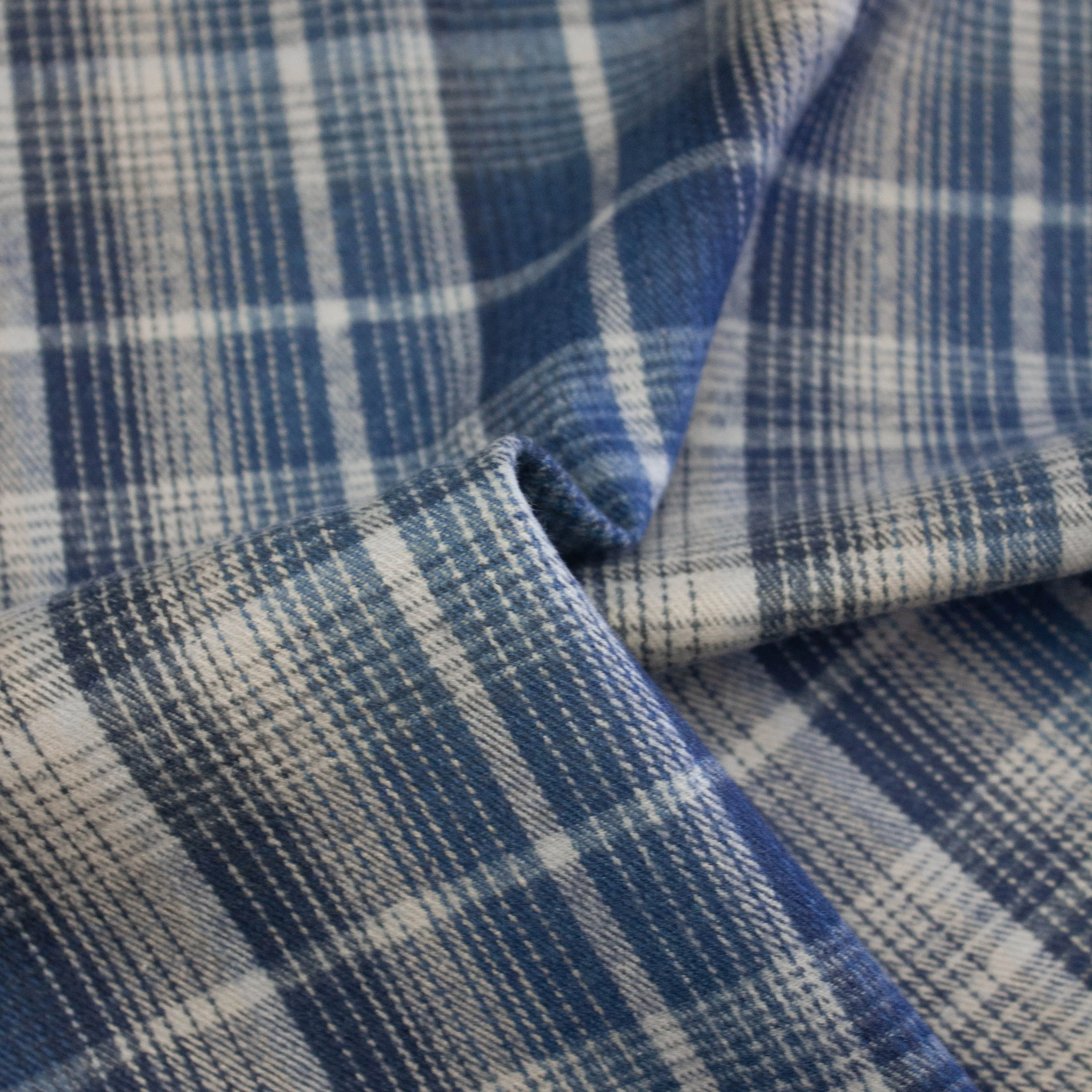 Lopez Blue PolyCotton Flannel