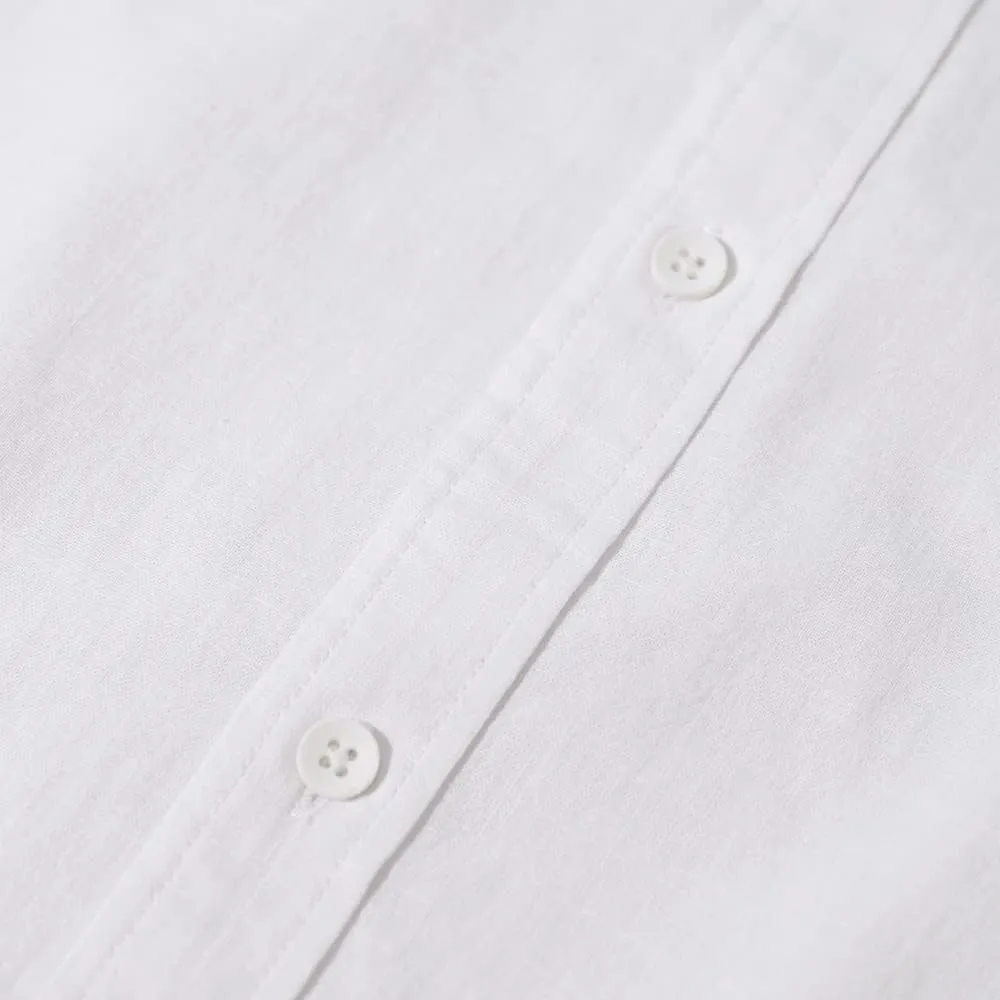 Mens Casual Long Sleeve Cotton Linen Shirts Buttons Down Solid Plain Roll-Up Sleeve Summer Beach Shirts