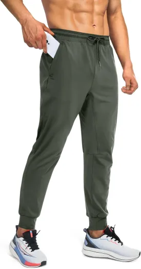 Mens Sweatpants Athletic Pants Workout Track Pants Traning Pants with Zipper Pockets Joggers for Men Gym, Running
