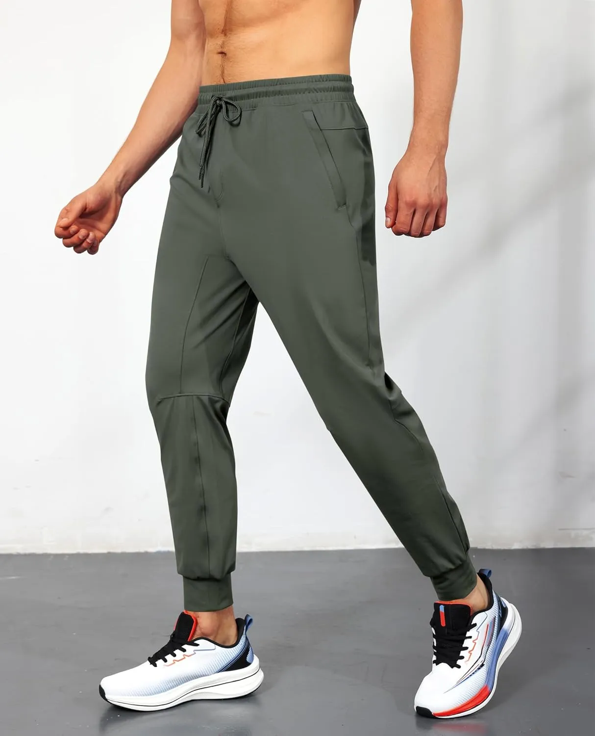 Mens Sweatpants Athletic Pants Workout Track Pants Traning Pants with Zipper Pockets Joggers for Men Gym, Running