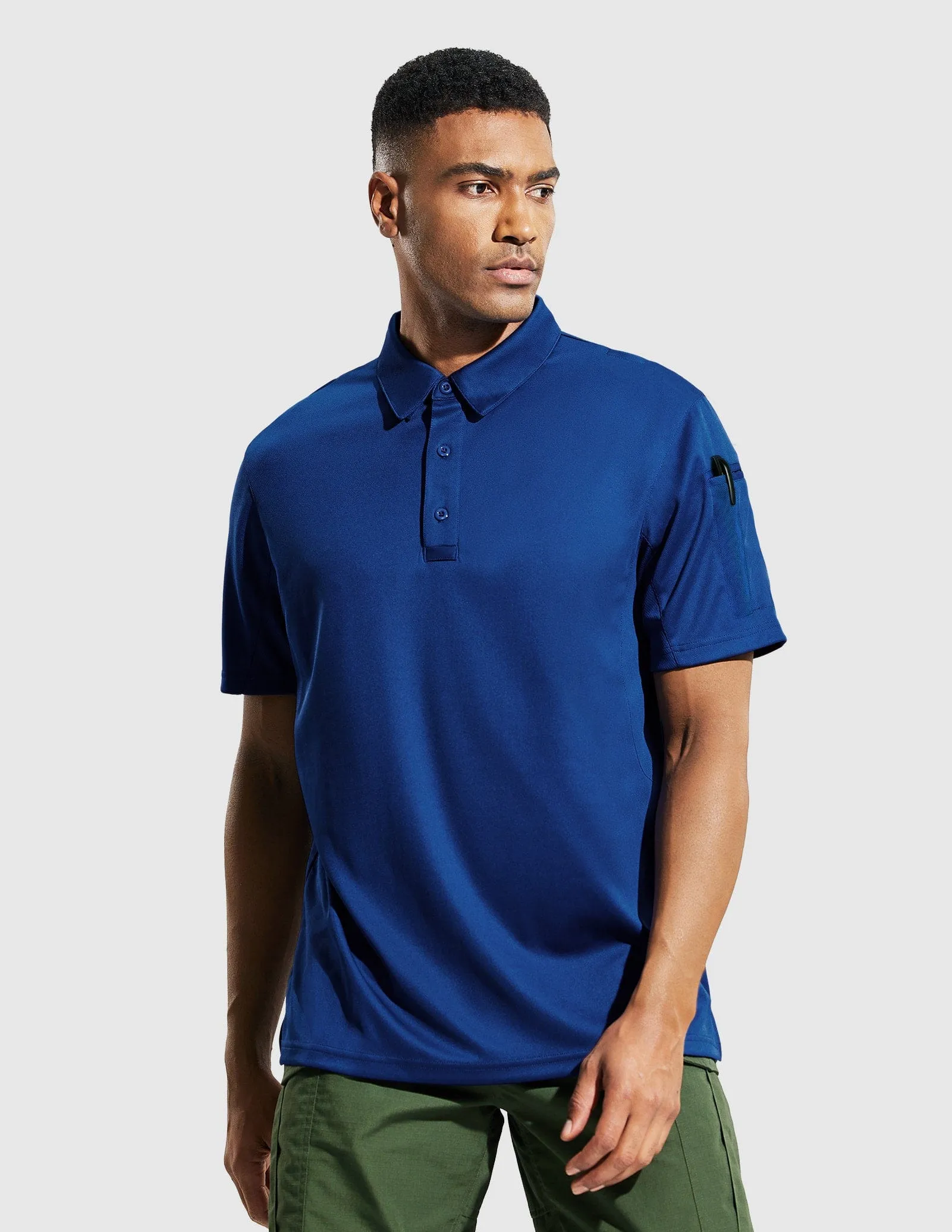Men's Tactical Polo Shirts Outdoor Performance Collared Shirt