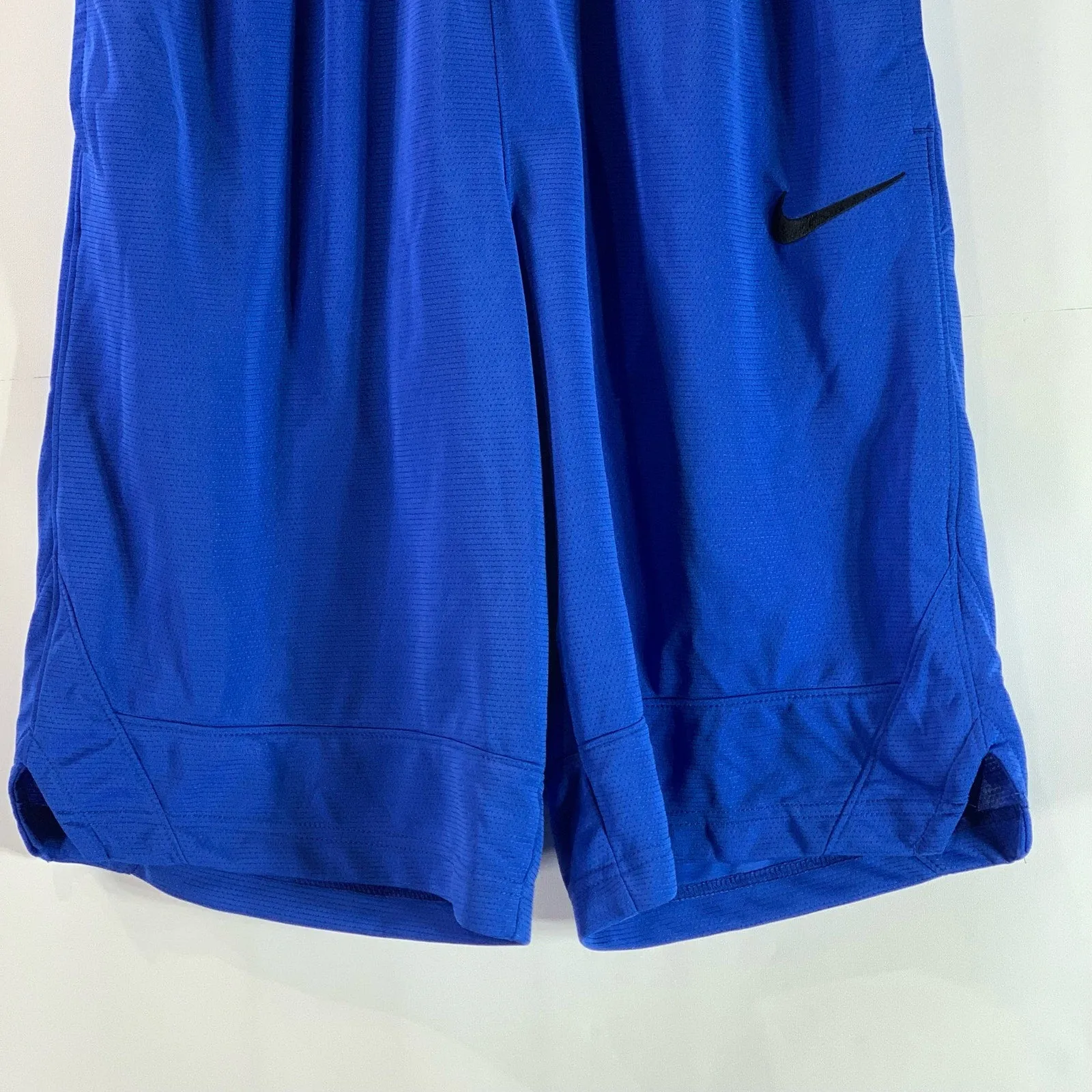 NIKE Men's Dark Blue Dri-Fit Icon Drawstring Pull-On Basketball Shorts SZ S