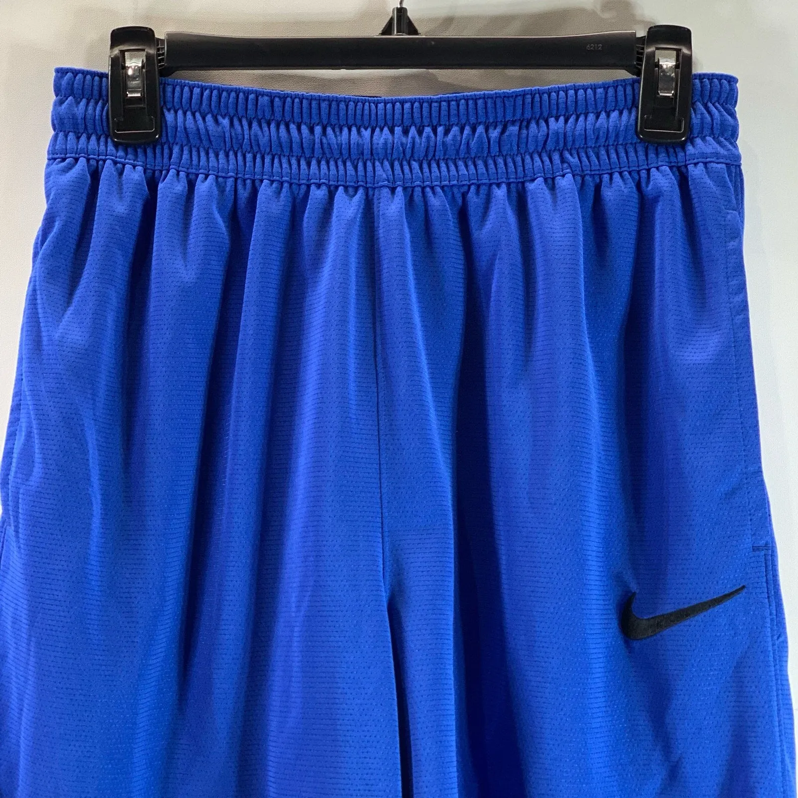 NIKE Men's Dark Blue Dri-Fit Icon Drawstring Pull-On Basketball Shorts SZ S