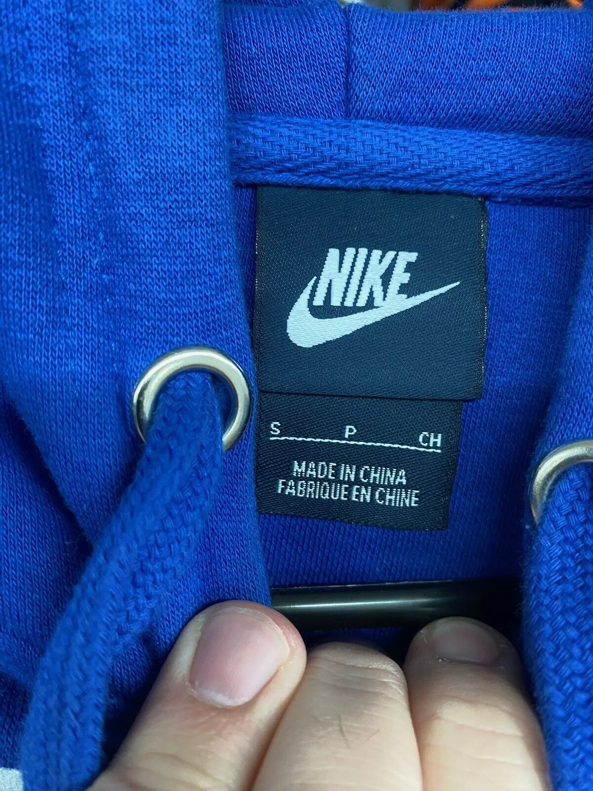 Nike Sportswear Men's Just Do It Fleece Pullover Hoodie Blue Size Small