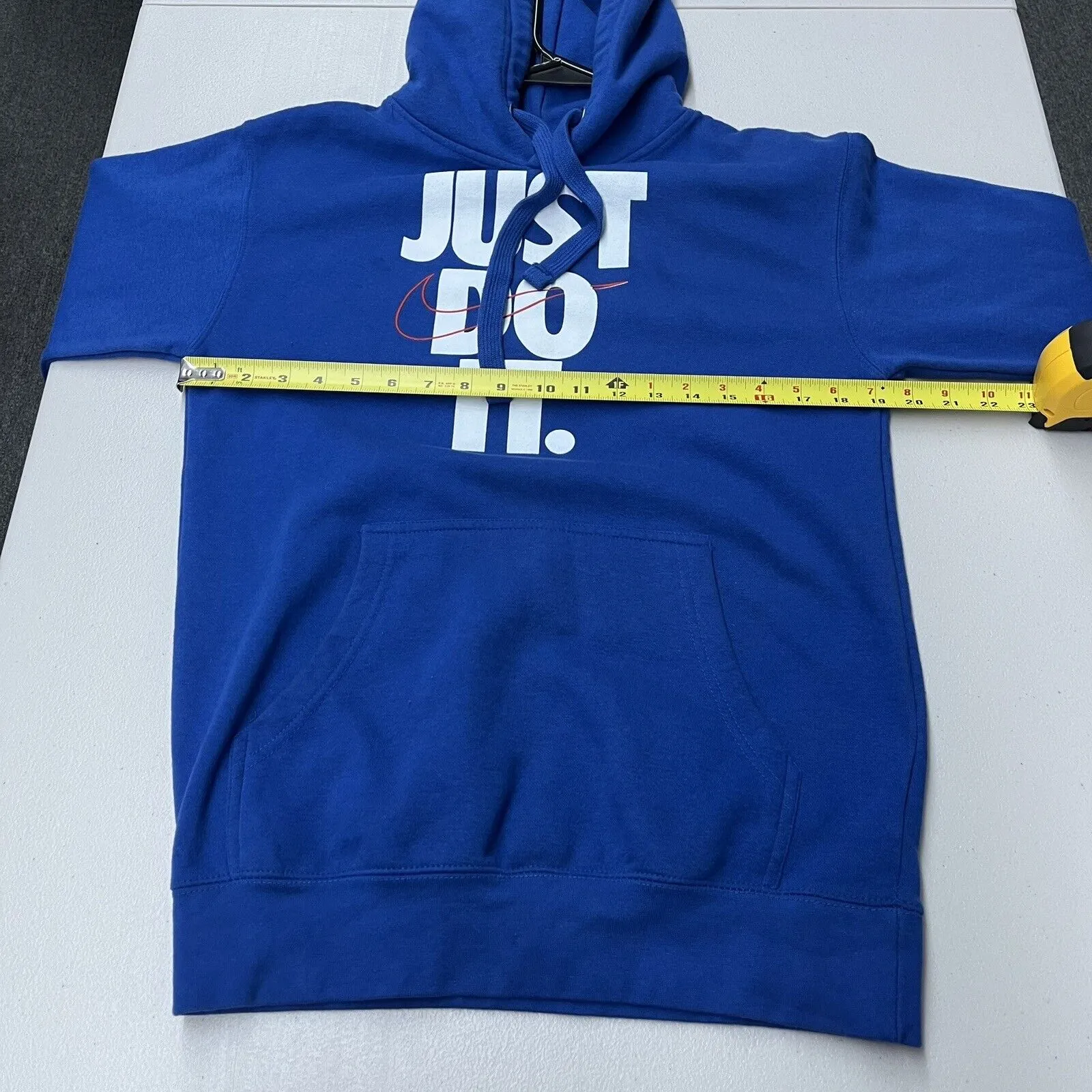 Nike Sportswear Men's Just Do It Fleece Pullover Hoodie Blue Size Small