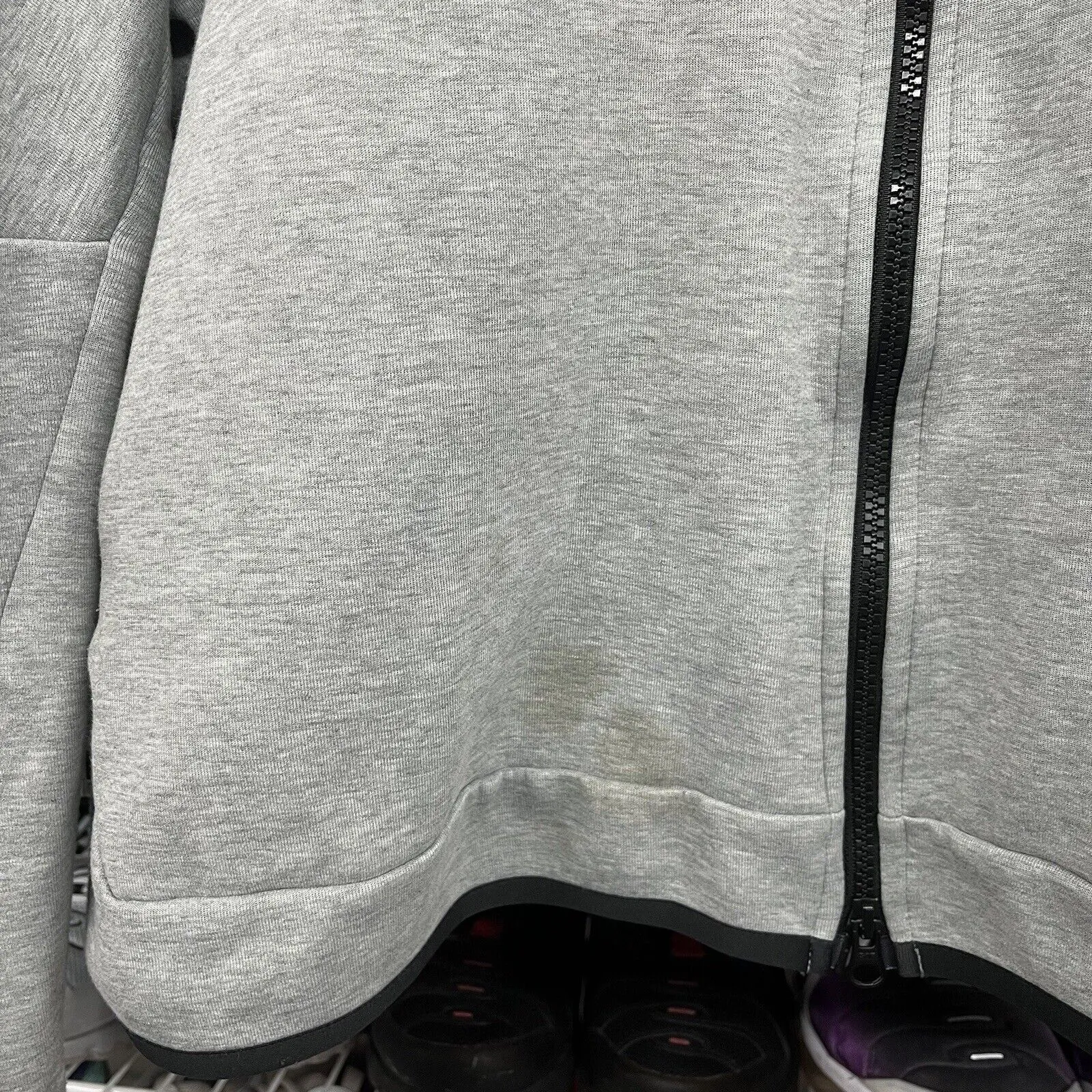 Nike Tech Fleece Hoodie Dark Heather Grey Black Full Zip CU4489-063 Men's 2XL