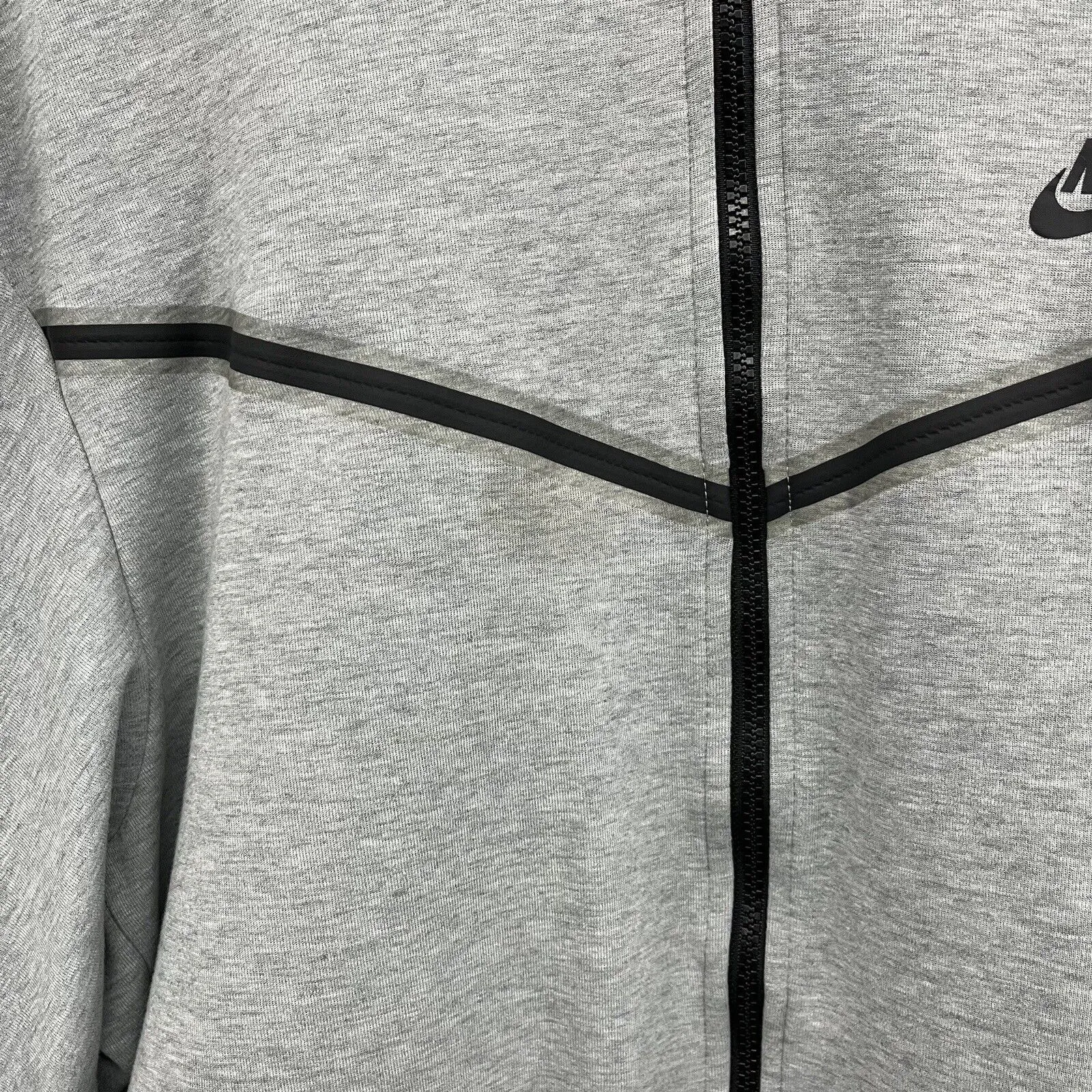 Nike Tech Fleece Hoodie Dark Heather Grey Black Full Zip CU4489-063 Men's 2XL