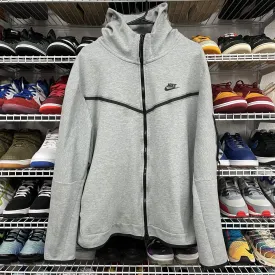 Nike Tech Fleece Hoodie Dark Heather Grey Black Full Zip CU4489-063 Men's 2XL
