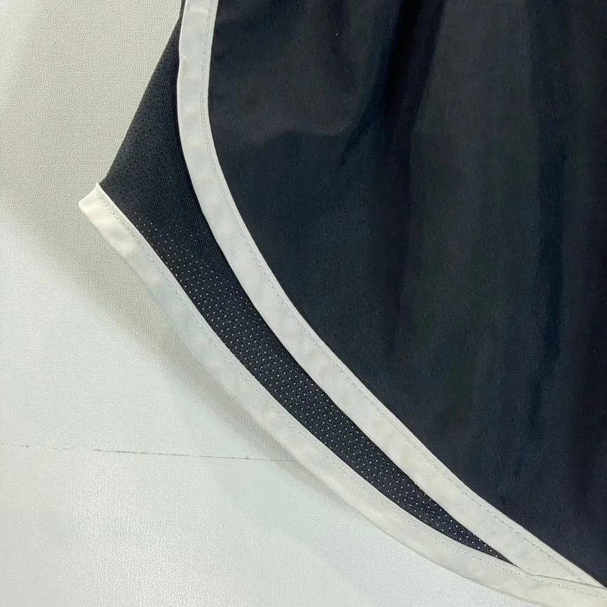 NIKE Women’s Black/White Dri-FIT Elastic Waist Pull-On Tempo Running Shorts SZ S