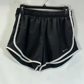 NIKE Women’s Black/White Dri-FIT Elastic Waist Pull-On Tempo Running Shorts SZ S