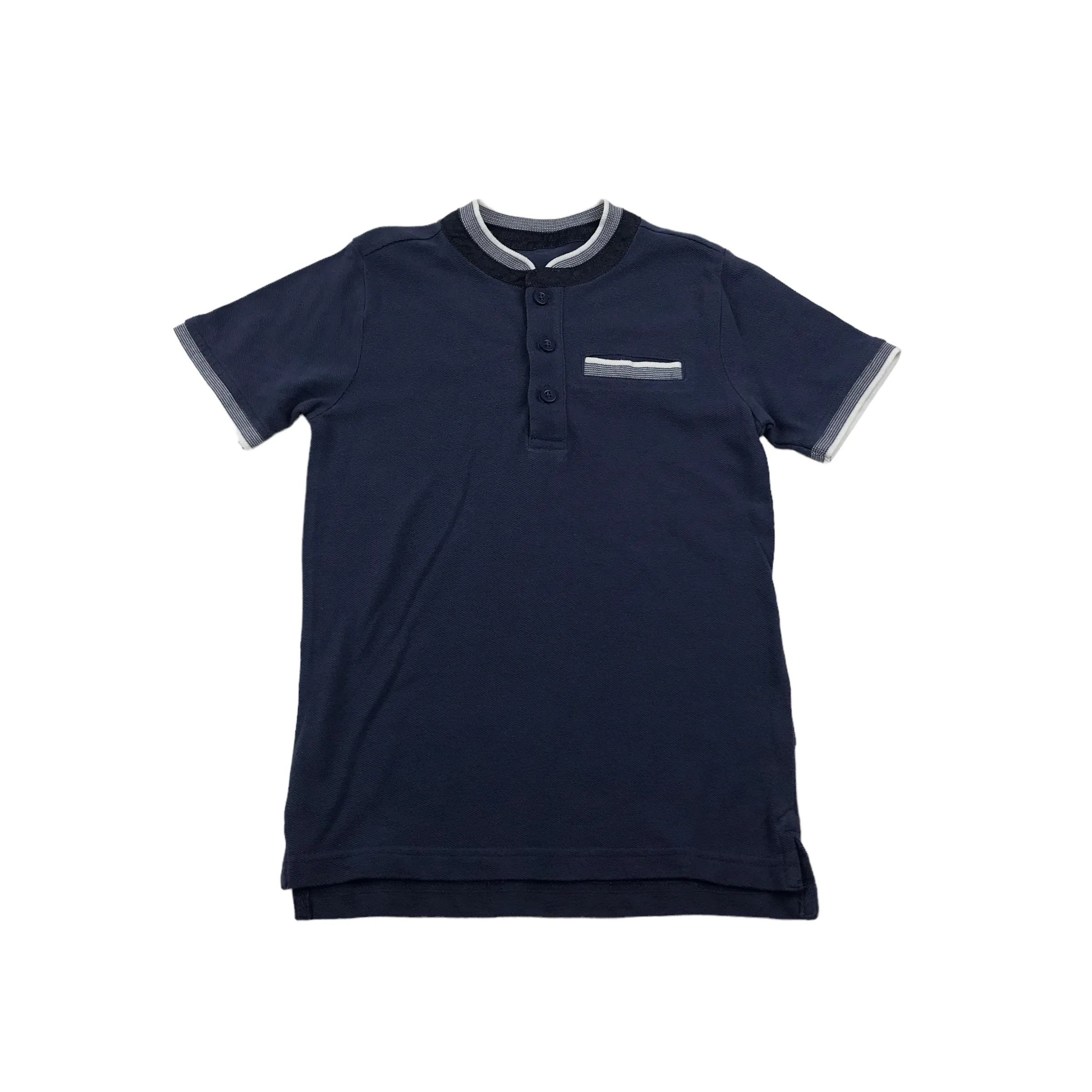 Nutmeg Navy and White Cotton Polo-style T-shirt Set Age 5