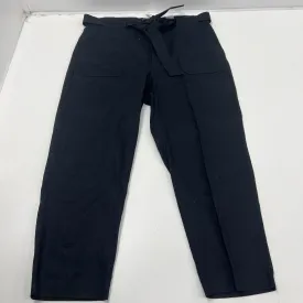 NWT Banana Republic Black Linen Blend Paperbag Pants Women's Size 18