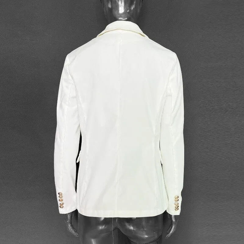 OL Soild Lapel Breasted Blazer