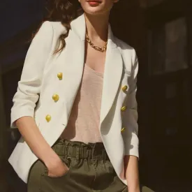 OL Soild Lapel Breasted Blazer