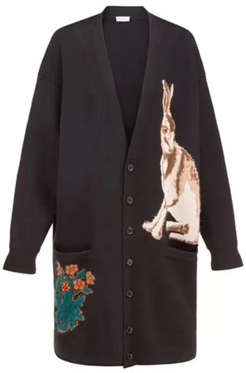 Oversize Cardigan in William Morris Motif