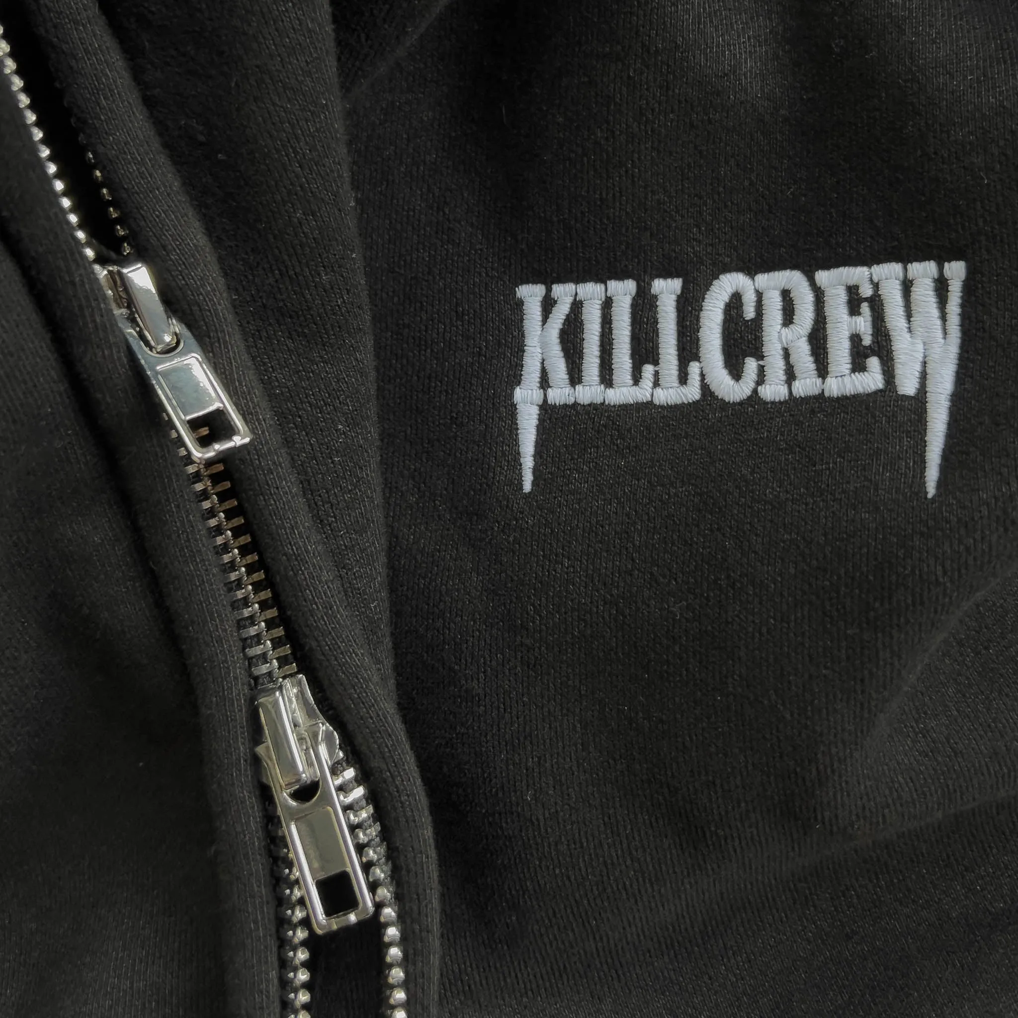 OVERSIZED LUX "SIMPLE" ZIP UP - BLACK