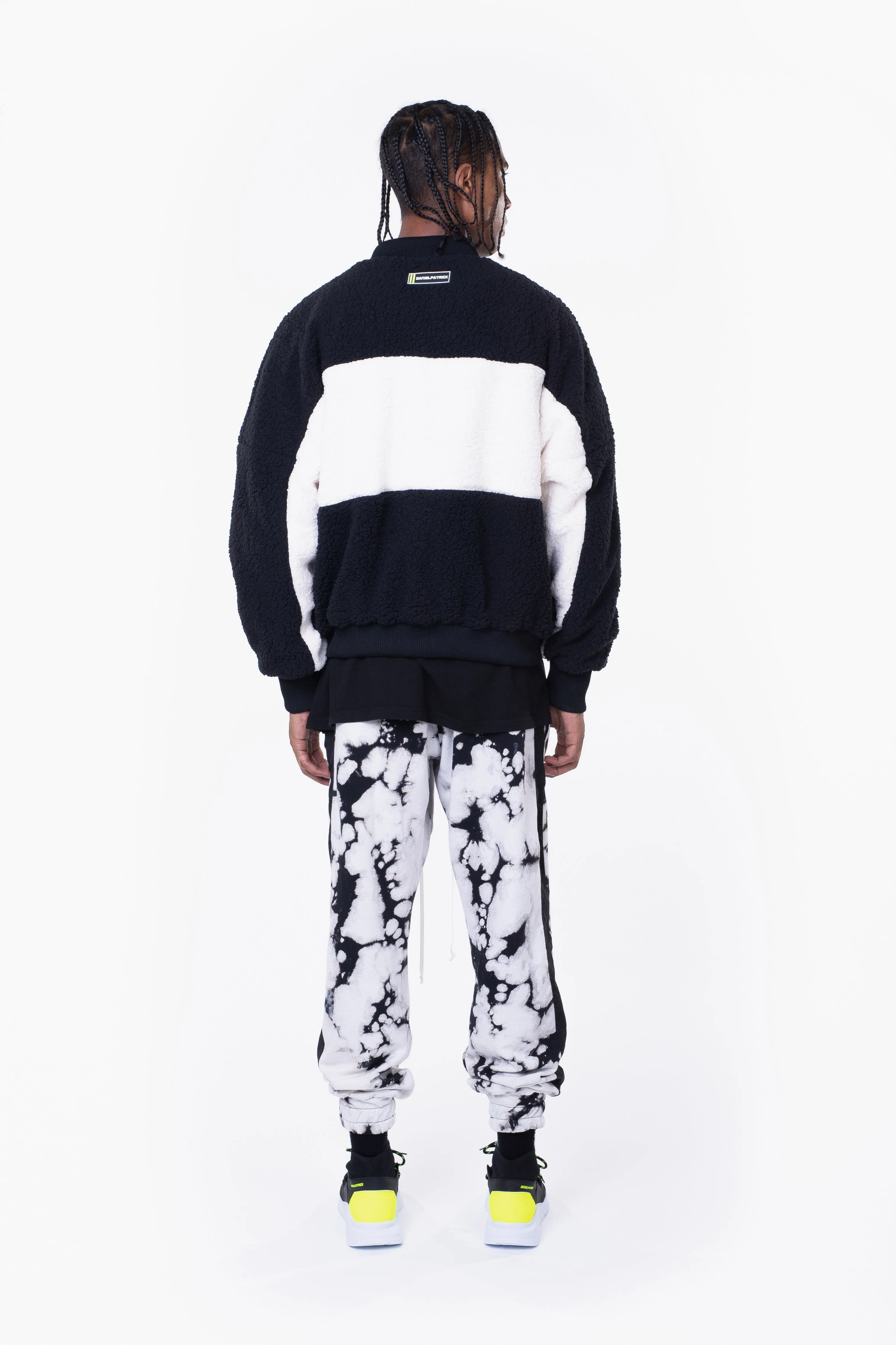 panel sherpa bomber / black   ivory