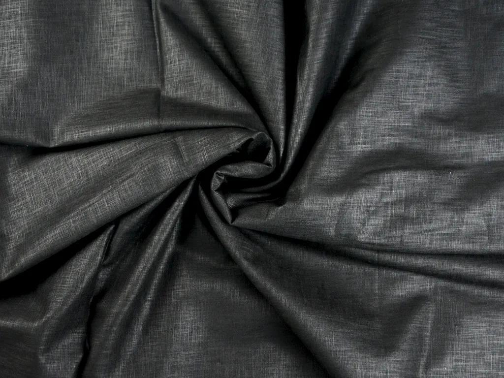 Precut of 1 Meter Black Premium Linen 60 Lea Fabric