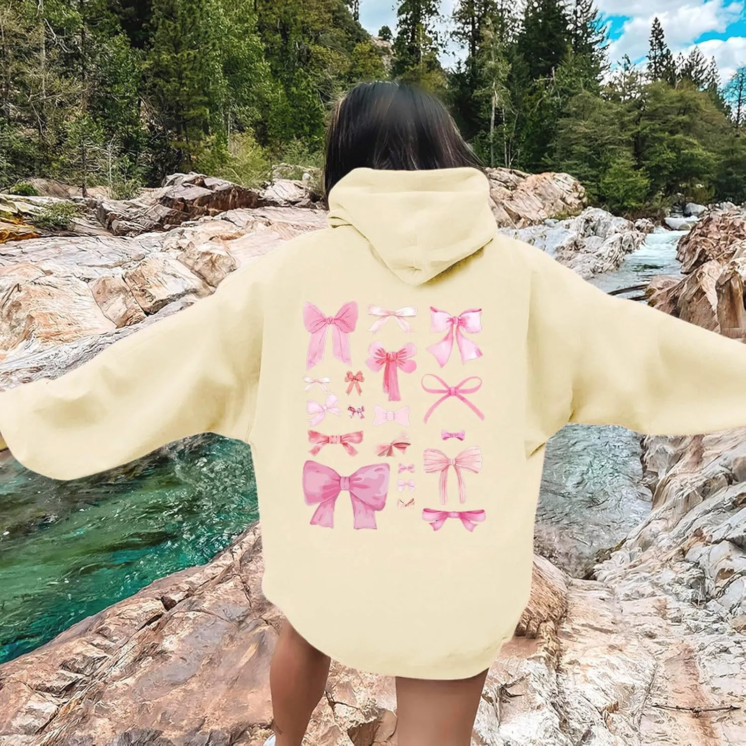 PTOLOCIF Women's Workout Hoodies Oversized Pullover Tops Tie Dye Hooded Sweatshirt Warm Top Fall Outfits with Pockets