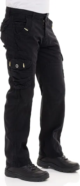 Skylinewears Mens Cotton Cargo Stretch Pants Hiking Work Military Combat Tactical Utility with Multi Pockets Fit Pants