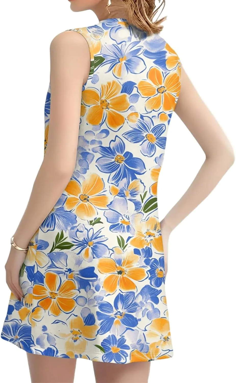 Summer Beach Vacation Clothes Spring Dresses for Women 2025 Sleeveless Floral Dress Boho Printed Mini Dress