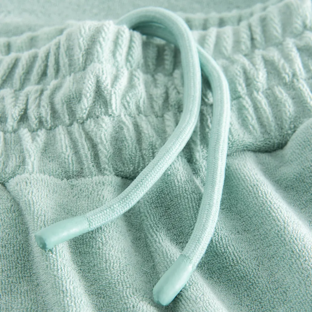 Terry Cropped Pant Grey-Green