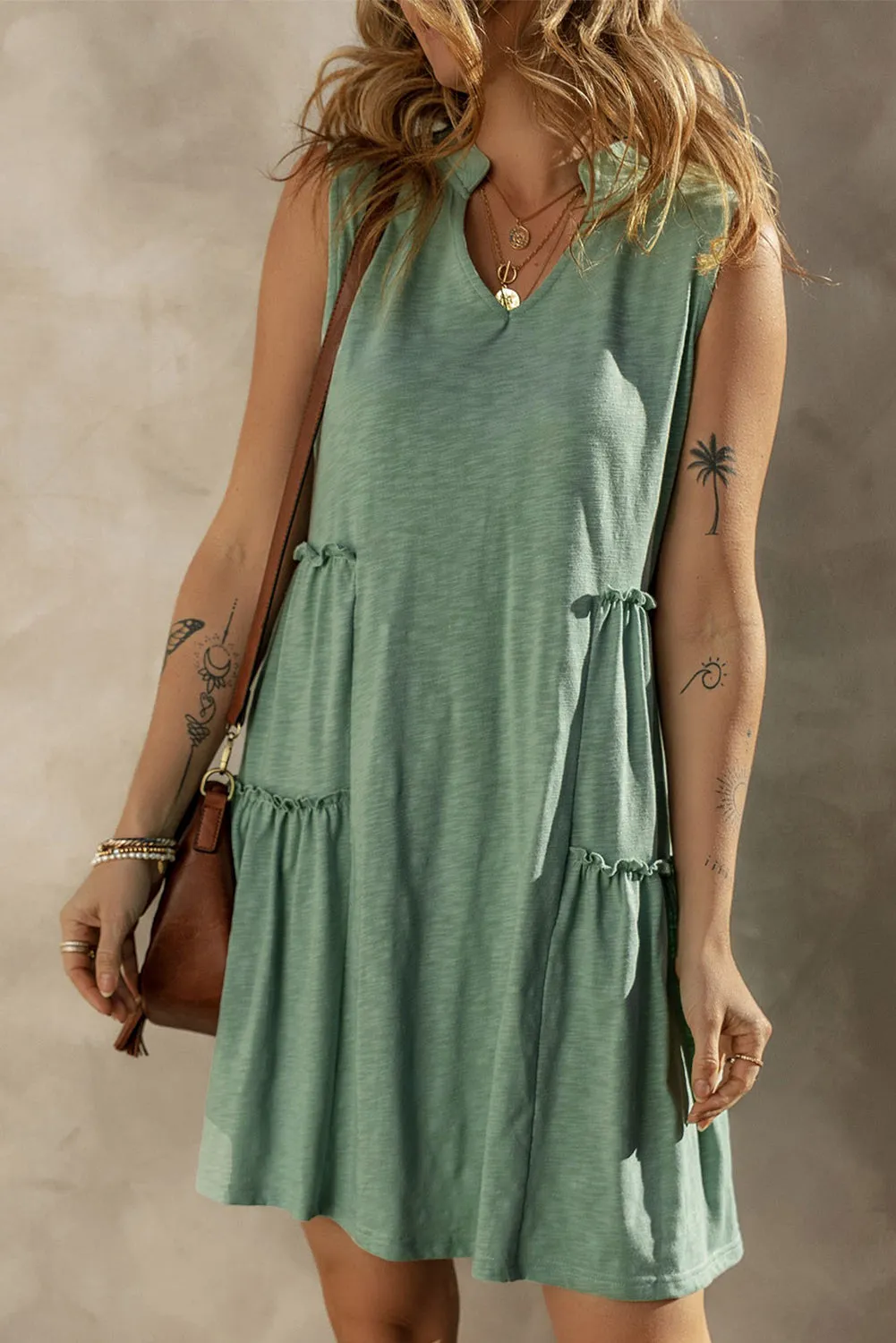 Tiered Flowy Sleeveless Dress
