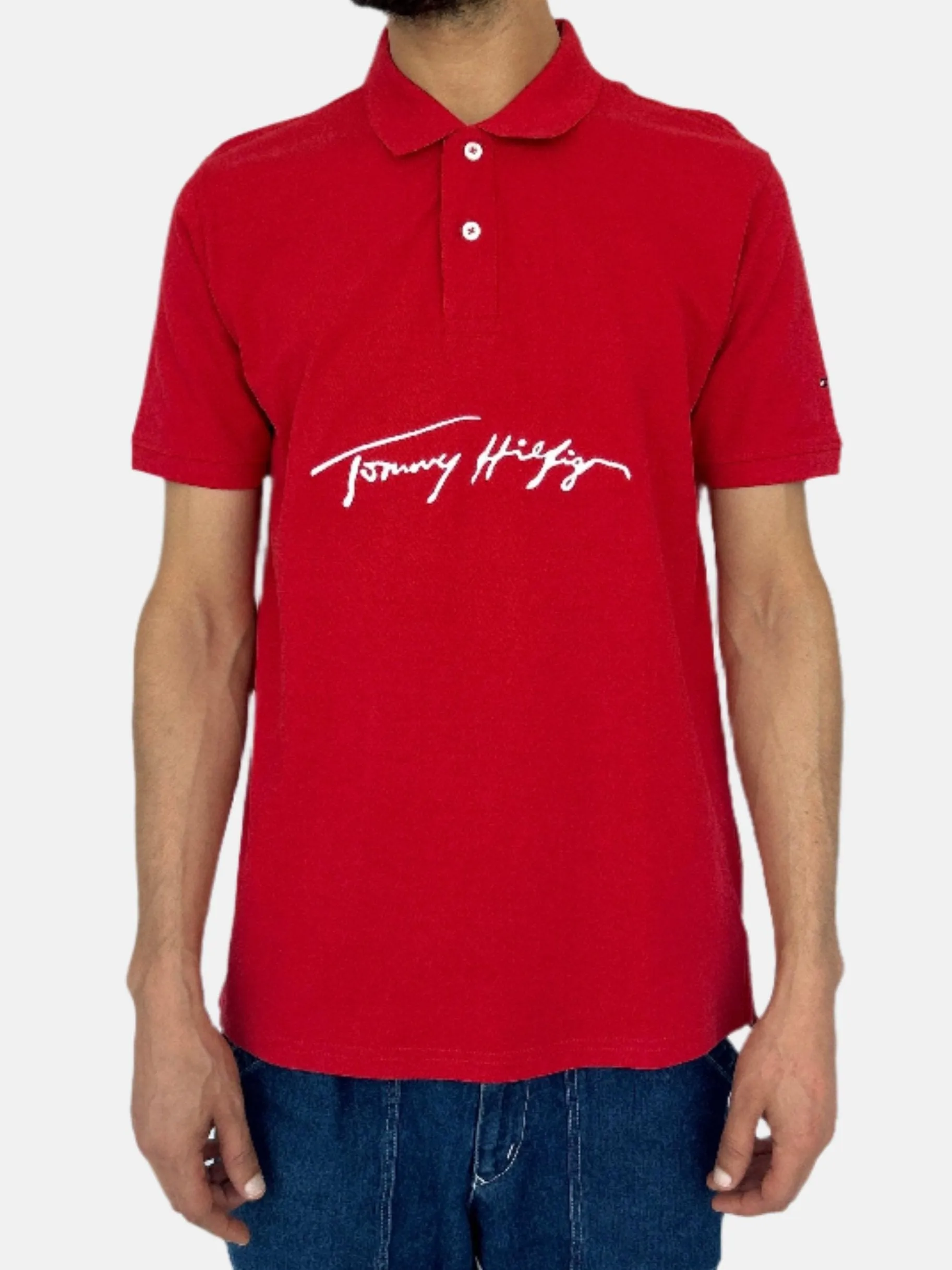 Tommy Hilfiger Red Men Polo T-shirts